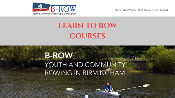 Screenshot of the B-Row website