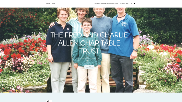 Screenshot of the The Fred And Charlie Allen Charitable Trust website