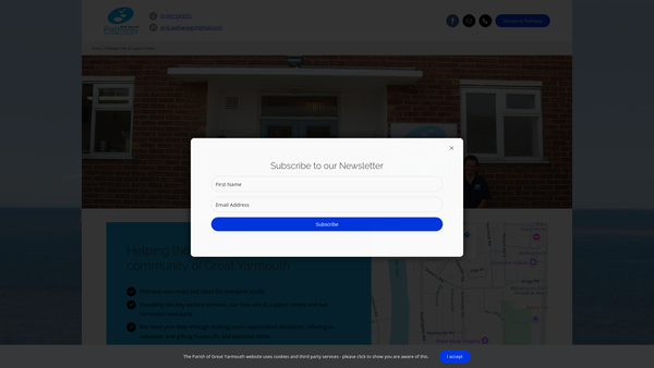 Screenshot of the The Great Yarmouth Pathway website