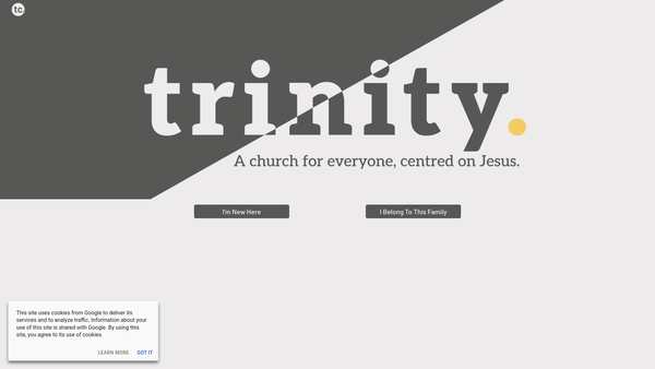 Screenshot of the Trinity Church Littlehampton website