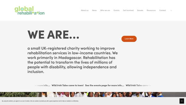 Screenshot of the Global Rehabilitation website