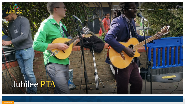 Screenshot of the Jubilee School PTA website