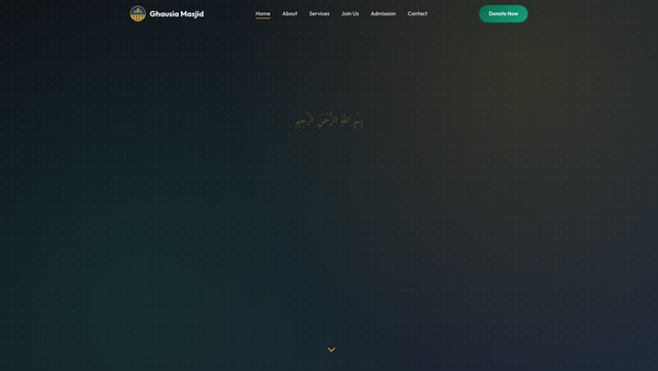 Screenshot of the Ghausia Centre website