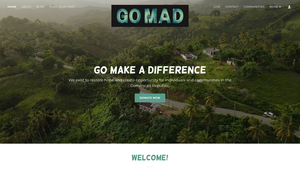 Screenshot of the Go Mad UK website