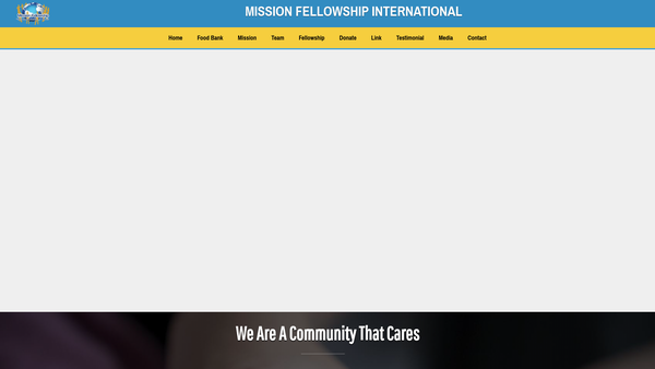 Screenshot of the Mission Fellowship International website