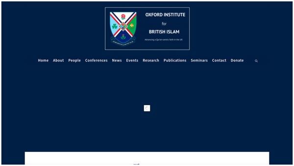 Screenshot of the Oxford Initiative For British Islam website