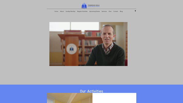 Screenshot of the Tunbridge Wells Presbyterian Church website