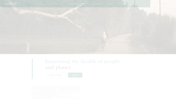 Screenshot of the The Savitri Waney Charitable Trust website