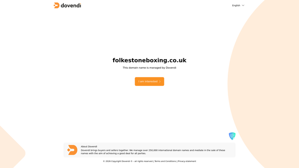Screenshot of the Folkestone Amateur Boxing Club website
