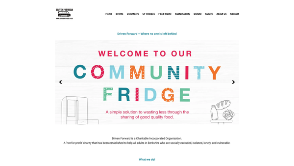 Screenshot of the Driven Forward website