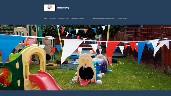 Screenshot of the Wenvoe Playgroup CIO website