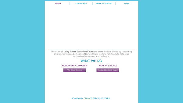 Screenshot of the Living Stones Educational Trust Manchester website