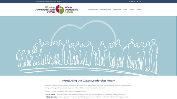 Screenshot of the Wales Leadership Forum website