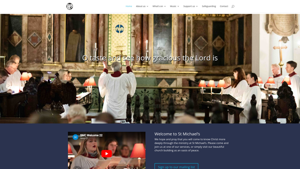 Screenshot of the The Parochial Church Council Of The Ecclesiastical Parish Of St Michael Cornhill website