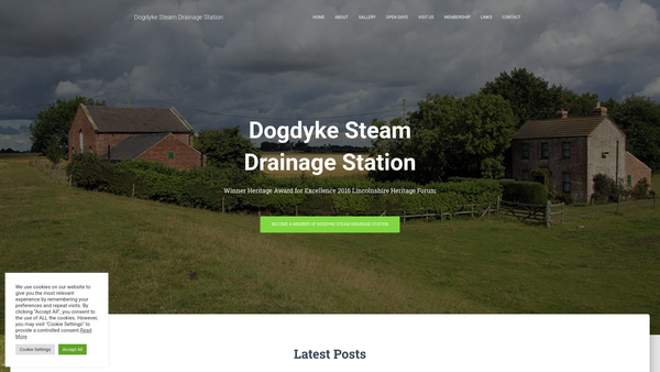 Screenshot of the Dogdyke Pumping Station Preservation Trust website