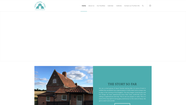 Screenshot of the New Chapel Farm website