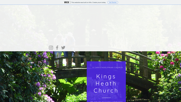 Screenshot of the Kings Heath Christadelphian Church website