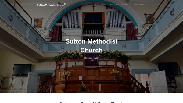 Screenshot of the Sutton-On-Hull Methodist Church website