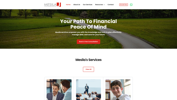 Screenshot of the Mesila UK Limited website