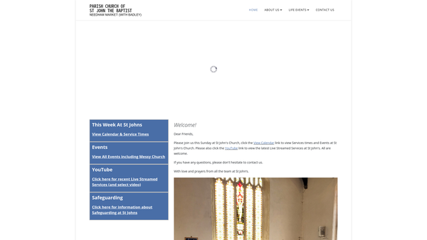Screenshot of the The Parochial Church Council Of The Ecclesiastical Parish Of Needham Market With Badley website
