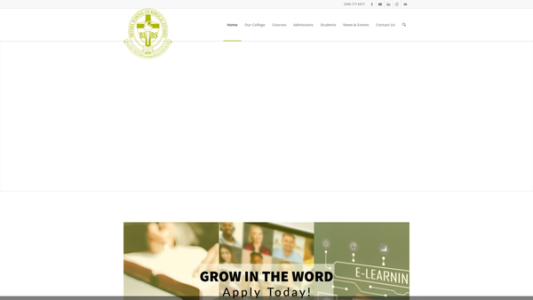 Screenshot of the Bethel School Of Biblical Studies website