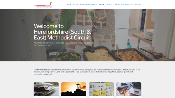 Screenshot of the The Herefordshire (South & East) Circuit Of The Methodist Church website