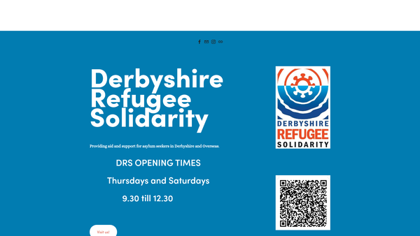 Screenshot of the Derbyshire Refugee Solidarity website