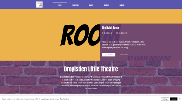 Screenshot of the Droylsden Little Theatre website