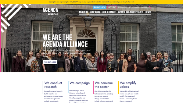 Screenshot of the Agenda CIO website