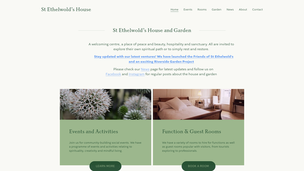 Screenshot of the The Fellowship Of Saint Ethelwold website