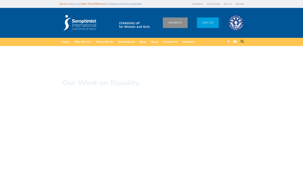 Screenshot of the Soroptimist International Great Britain And Ireland (Sigbi) Limited website