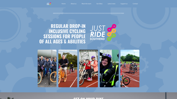 Screenshot of the Just Ride Southend website
