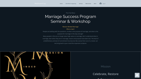 Screenshot of the Jordan Healing Church International website