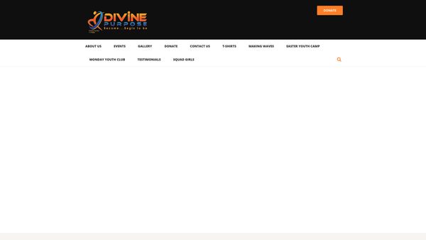 Screenshot of the Divine Purpose website