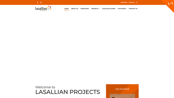 Screenshot of the Lasallian Projects website
