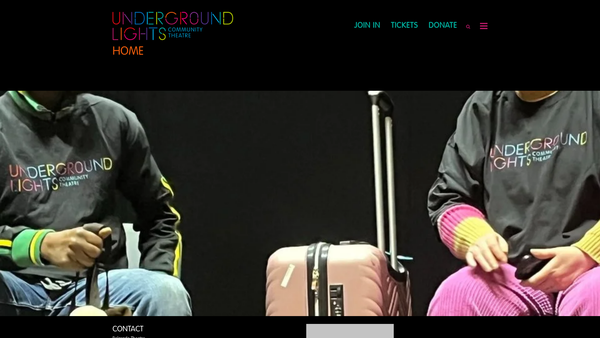 Screenshot of the Underground Lights website