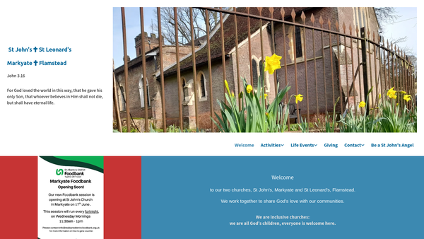 Screenshot of the The Parochial Church Council Of The Ecclesiastical Parish Of St Leonard, Flamstead website