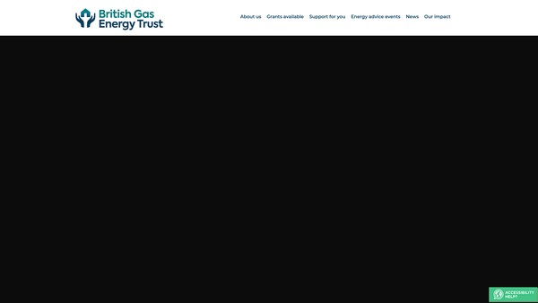 Screenshot of the British Gas Energy Trust website