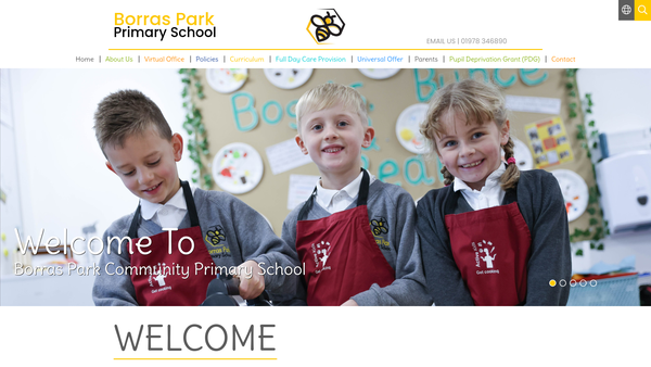 Screenshot of the Borras Park Full Day Care Provision website