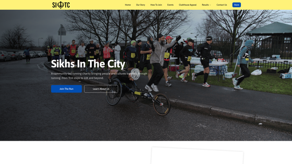 Screenshot of the Sikhs In The City website