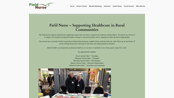 Screenshot of the Field Nurse CIO website