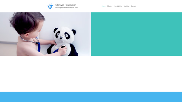 Screenshot of the Glenwell Foundation website