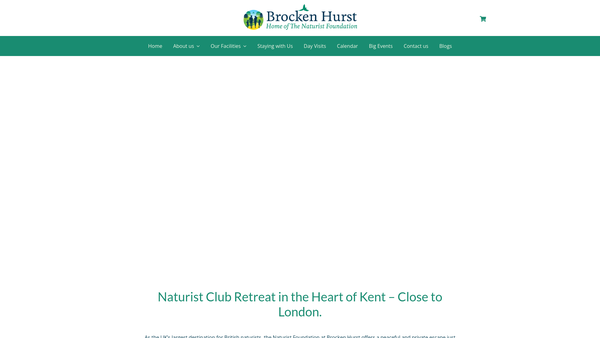 Screenshot of the The Naturist Foundation website