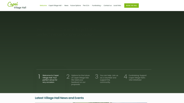 Screenshot of the Capel Community Association website