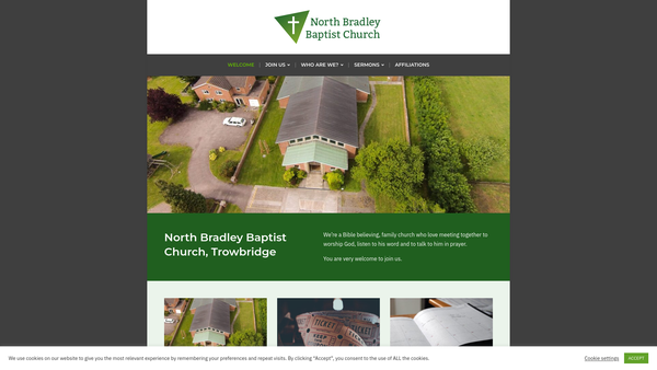 Screenshot of the North Bradley Baptist Church website