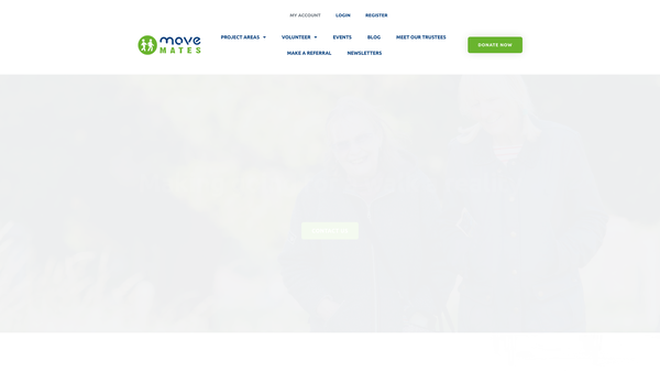 Screenshot of the Move The Masses website