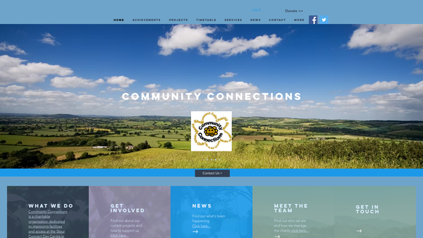 Screenshot of the Community Connections website