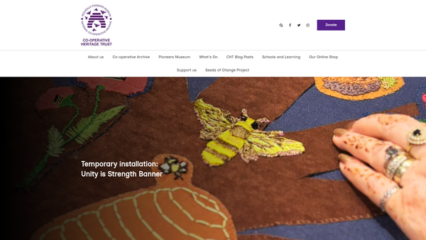 Screenshot of the The Co-Operative Heritage Trust website