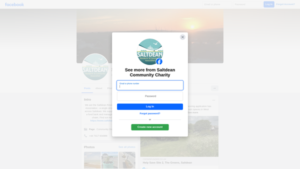 Screenshot of the Saltdean Residents’ And Community Association website