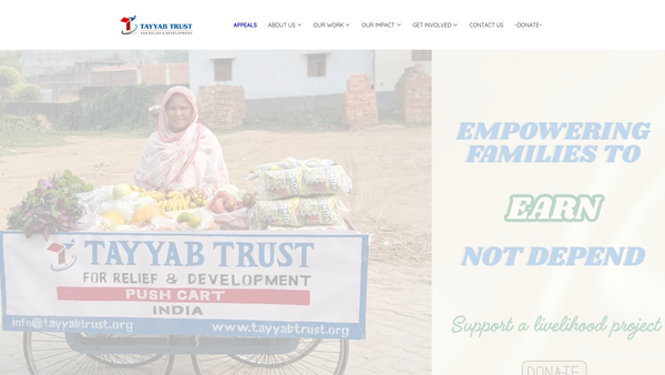Screenshot of the Tayyab Trust UK website